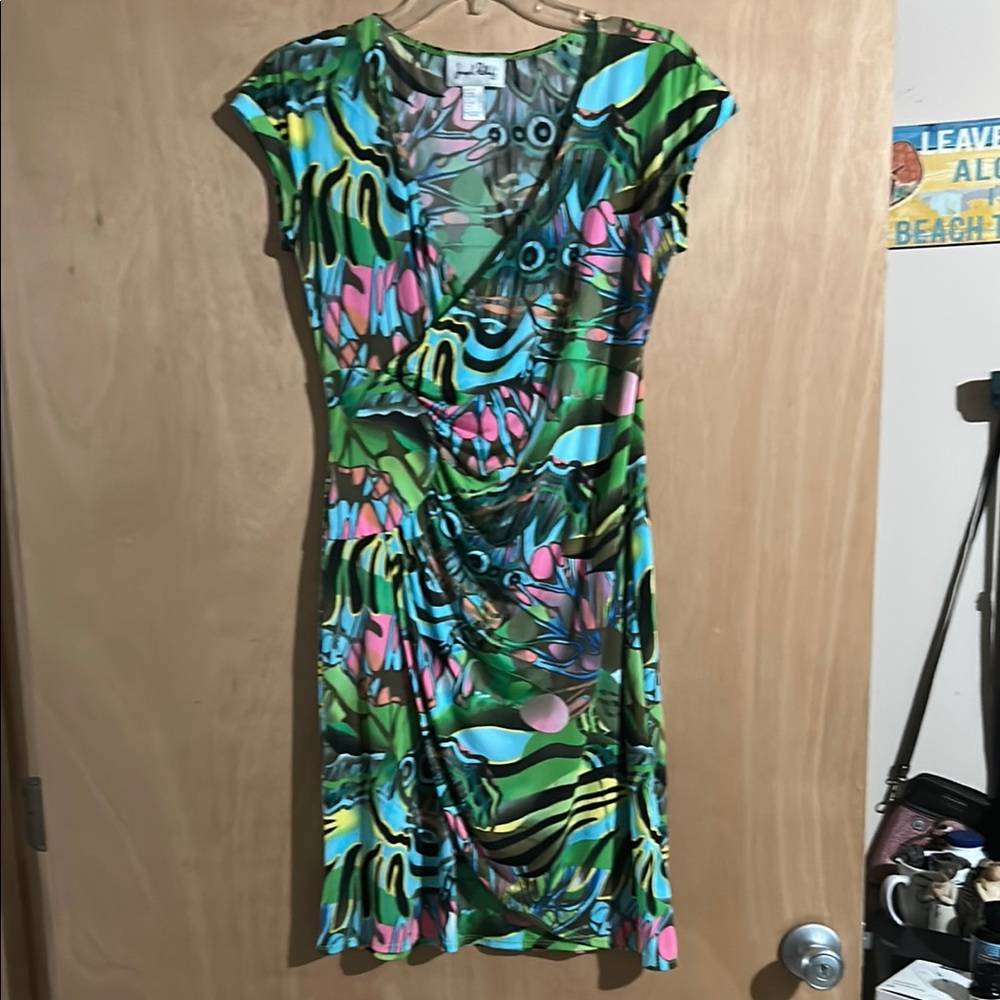 Joseph Ribkoff Multicolor Abstract Dress